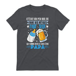 bientôt papa 2026 Annonce Futur Papa Humour Nouveau Papa tee in Charcoal - back view
