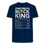 Juneteenth Black King Nutritional Facts Melanin Men Father in Navy - back view