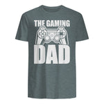 The Gaming Dad Game Controller Spruch Geschenkidee Vatertag T-Shirt in Dark Heather - back view