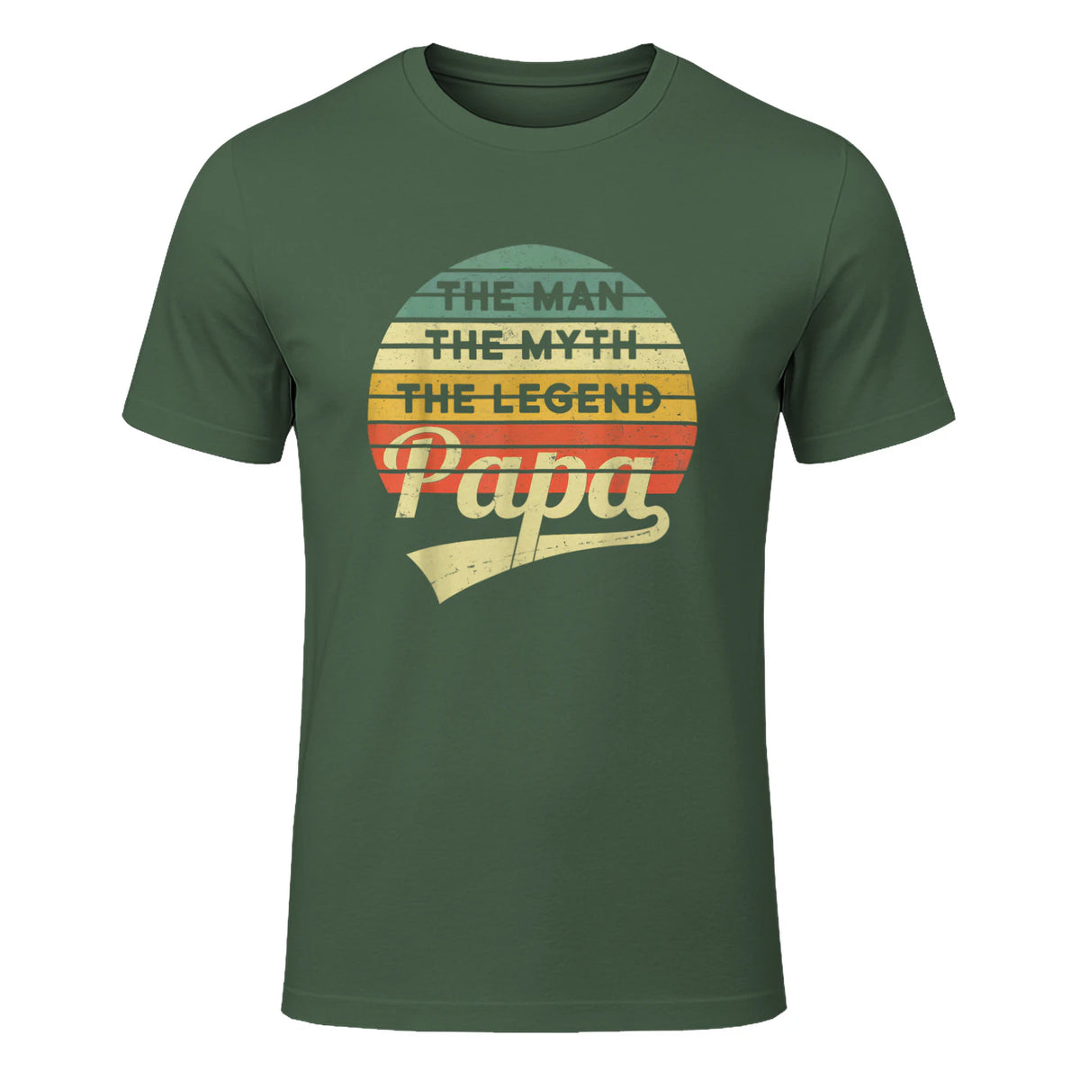 Vatertag Retro - The Man The Myth The Legend Papa in Military Green - front view
