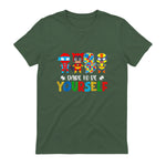 Dare to Be Yourself Autism Awareness Superheroes in Military Green - back view