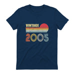 Vintage Nineteenth Birthday T-Shirt in Navy - back view