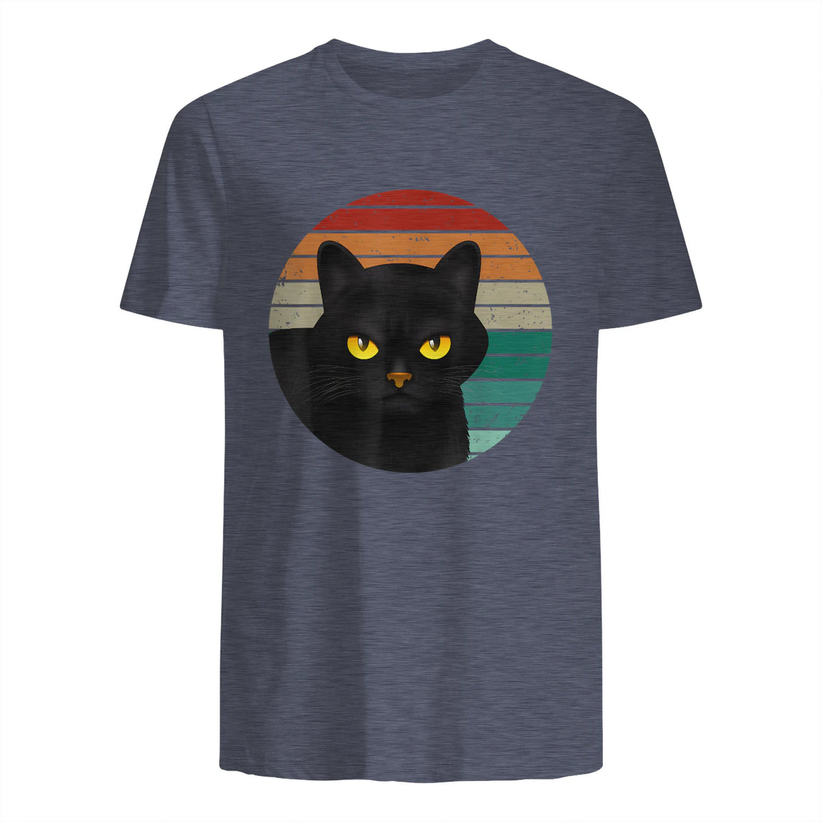 Chats Vintage Cat I Style rétro Chats noirs in Heather Navy - back view