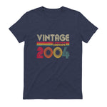 Vintage Twentieth Birthday Gift T-Shirt in Heather Navy - back view