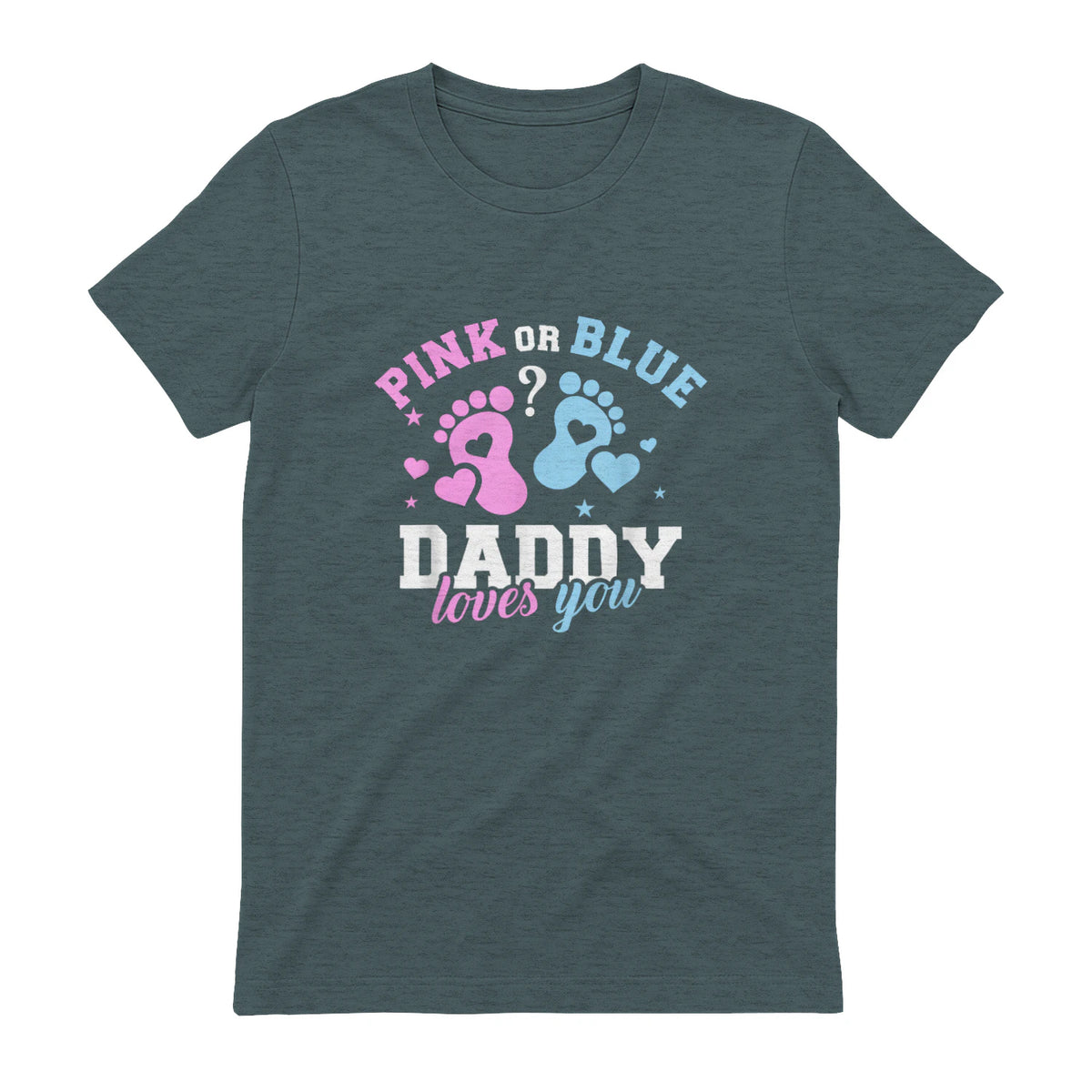 Gender Reveal Daddy dad in Dark Heather - back view
