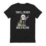 Vintage Father Son Family Autistic Kids Autism Awareness Dad in Black - back view