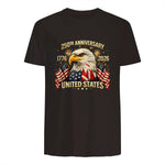 American Flag Anniversary T-Shirt in Dark Chocolate - back view