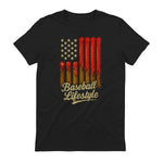 Baseball Lifestyle Apparel Youth Baseball Drip Ice Cream T-Shirt in Black - back view