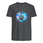 chien patte dans le coeur chien amoureux animal de compagnie in Charcoal - back view