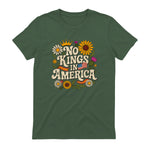 No King in America T-Shirt in Military Green - back view