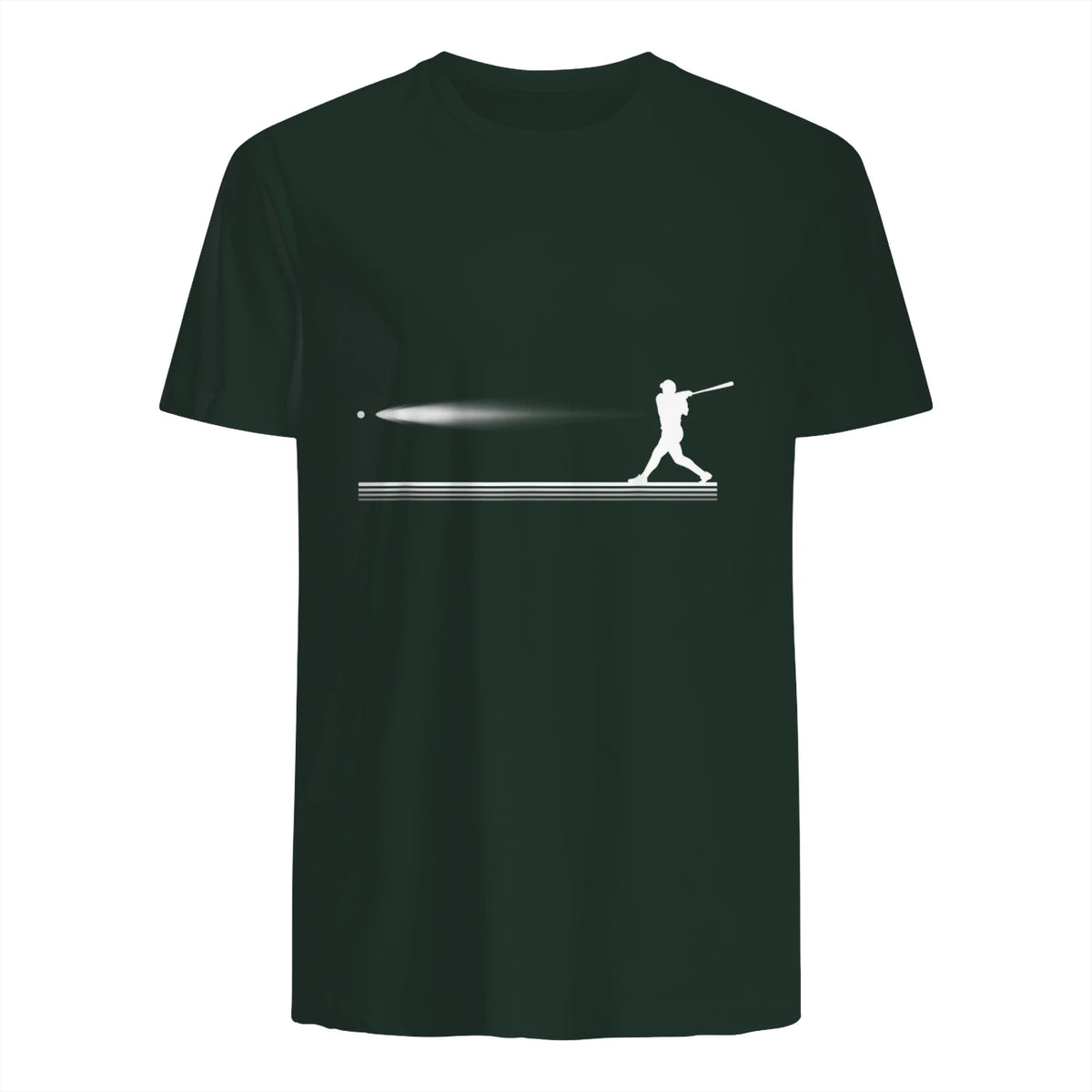 Baseball Apparel - Baseball T-Shirt in Forest Green - back view