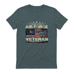 Veteran US Air Force TShirt - American Betsy Ross Flag T-Shirt in Dark Heather - back view