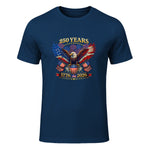 American Independence Day Anniversary T-Shirt in Navy - front view