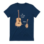 Uke I Am Your Father T Shirt Ukulele Guitar Music in Navy - back view