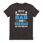 I Have Two Titles Dad And Grandad Funny Father's Day Gift in Dark Chocolate - back view