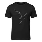 French Bulldog Illustration Line Art Bulldog Lovers T-Shirt in Black - front view