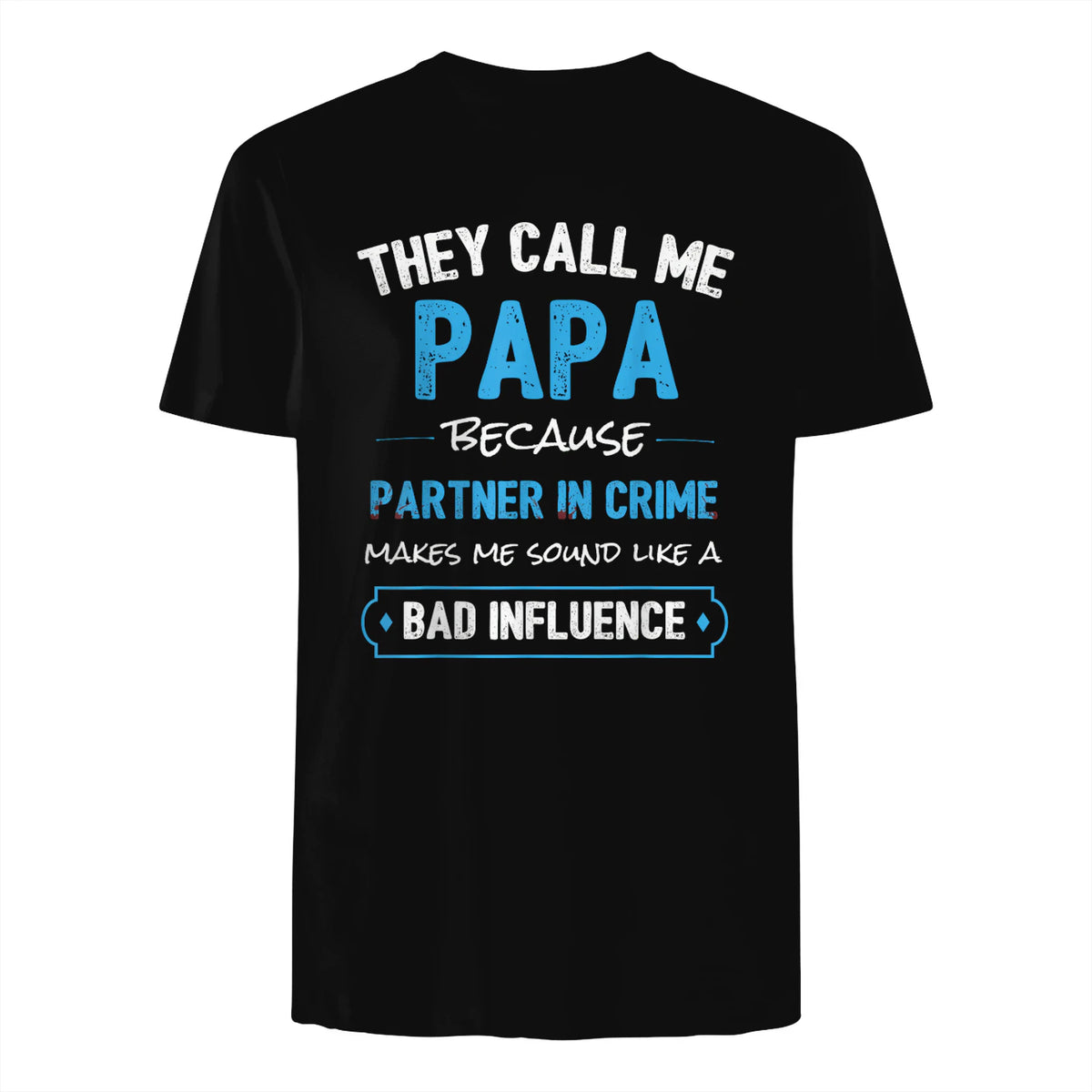 Funny Grandpa Papa Partner in Crime Dad in Black - back view
