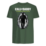 Call of Daddy Parenting Ops – Vatertag Great Dad Joke T-Shirt in Military Green - back view