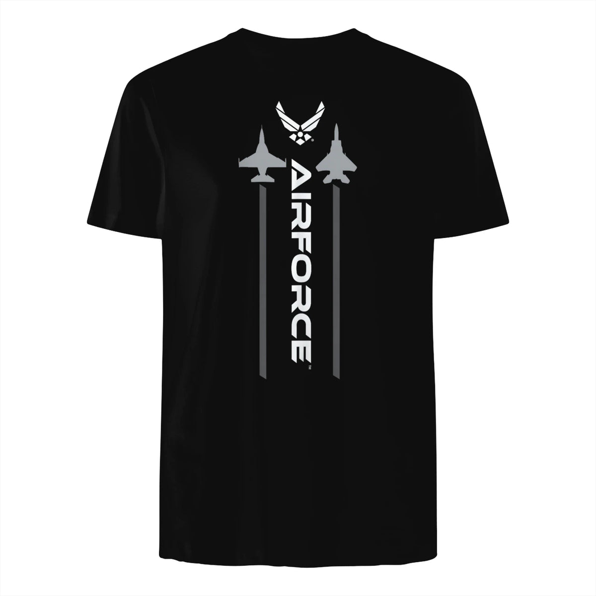 US Air Force with Logo T-Shirt in Black - back view