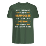 Départ Métier Super Patron Humour Beau Gosse Patron in Military Green - back view