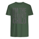 Funny I'm The Favourite Child Siblings in Military Green - back view