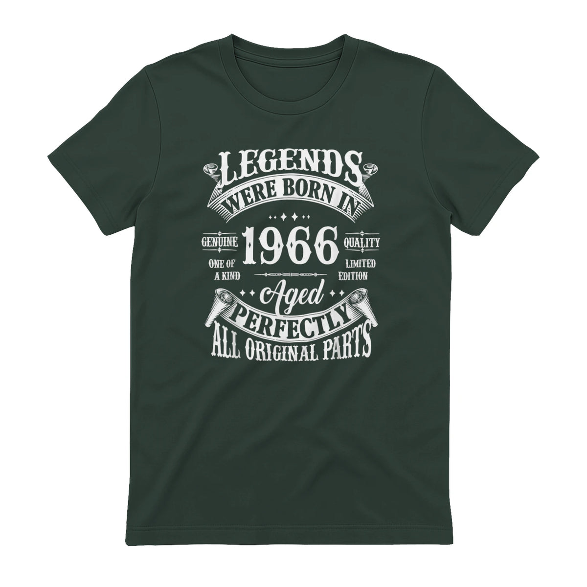 Vintage Sixtieth Birthday Shirt T-Shirt in Forest Green - back view