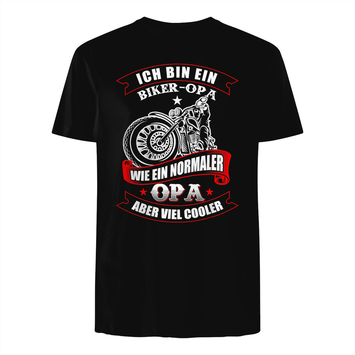 Biker-Opa wie normaler Opa Aber viel Cooler - Motorrad Shirt in Black - back view