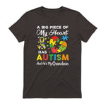 A Big Piece of My Heart Has Autism and He's My Grandson in Dark Chocolate - back view