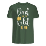Dad of the Wild One First Birthday Daddy T-Shirt in Military Green - back view