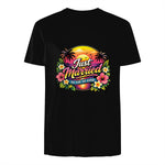Couple de Jeunes mariés drôle Just Married Tropical Honeymoon in Black - back view