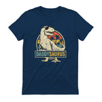 Daddysaurus T Rex Dinosaur Daddy Saurus Family Matching in Navy - back view