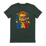 Dad Master Builder T-Shirt in Forest Green - back view