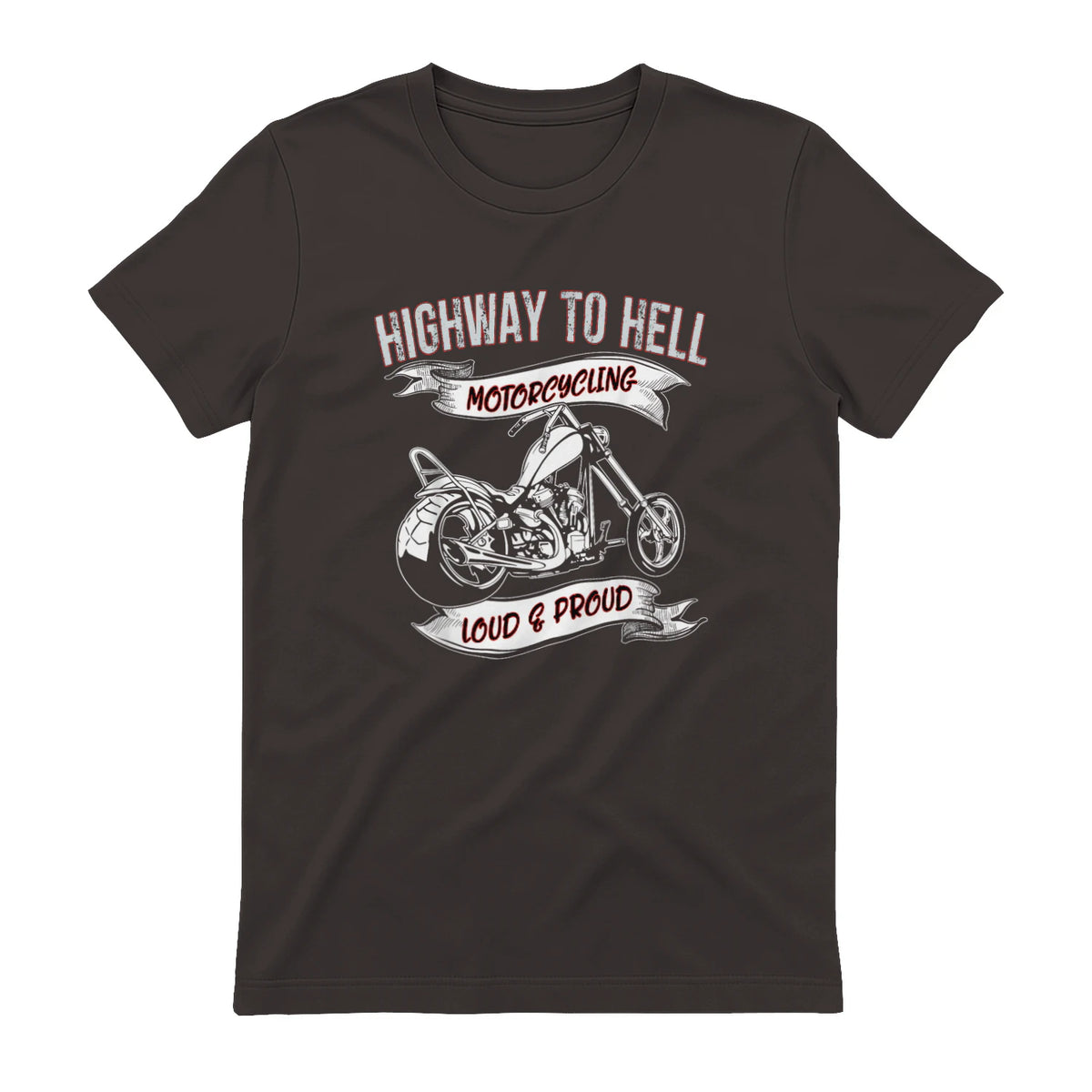 Highway to Hell Motorradfahrer Biker Motorrad Männer in Dark Chocolate - back view