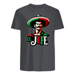 El Jefe Le Patron En Espagnol Drôle Phrase Mexicaine in Charcoal - back view