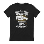 Großartige Väter werden zum Opa befördert Enkel Bester Papa in Black - back view