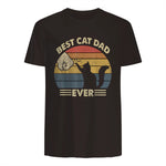Best Cat Dad Ever T-Shirt in Dark Chocolate - back view
