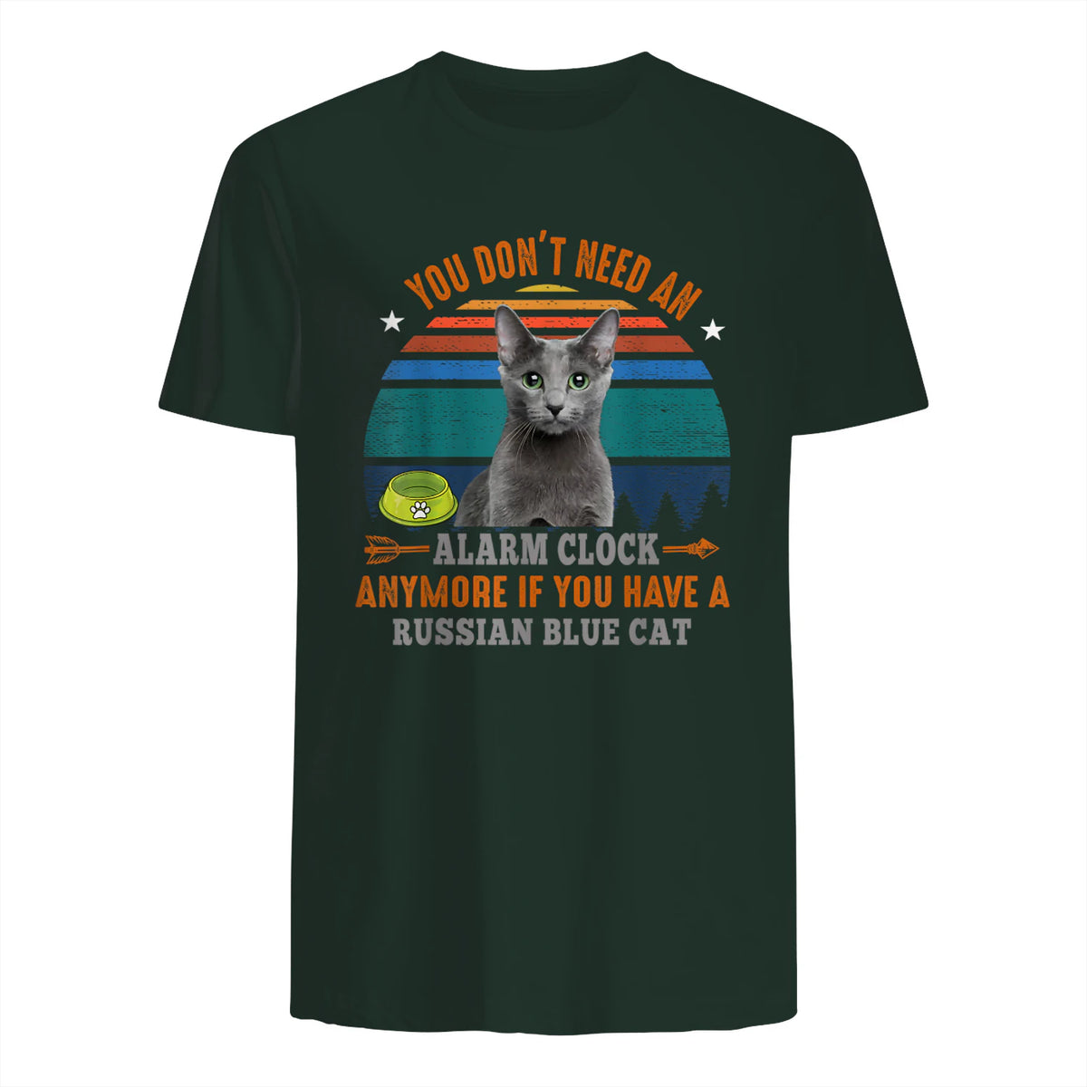 Chat – You Don't Need an Alarm Clock, Anymore, bleu russe in Forest Green - back view