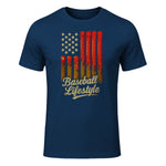 Baseball Lifestyle Apparel Youth Baseball Drip Ice Cream T-Shirt in Navy - front view