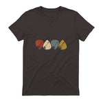 Gitarren-Auswahl-Gitarrist Retro Vintage für Gitarrenliebhaberinnen, Schwarz, S, Kurzarm, , Herren, Retro in Dark Chocolate - back view