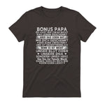 Bonus Papa du hast mir zwar nicht das leben geschenkt Spruch in Dark Chocolate - back view