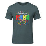 Proud Autism Mama Mom Awareness Gifts for Moms in Dark Heather - front view