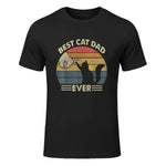 Best Cat Dad Ever T-Shirt in Black - front view