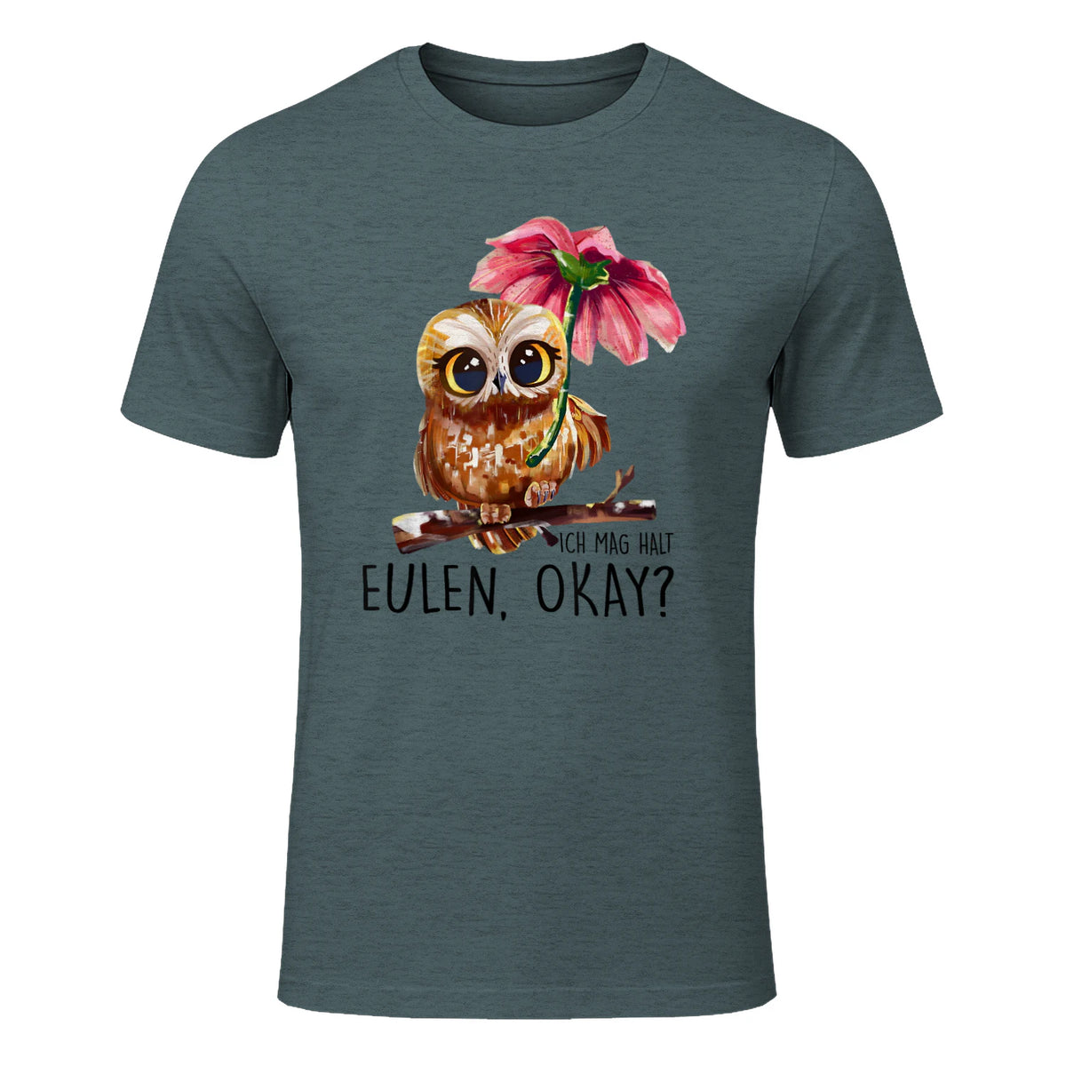 Ich Mag Halt Eulen, Okay Lustiger Eule Spruch Owl Eulen in Dark Heather - front view