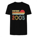 Vintage Nineteenth Birthday T-Shirt in Black - back view