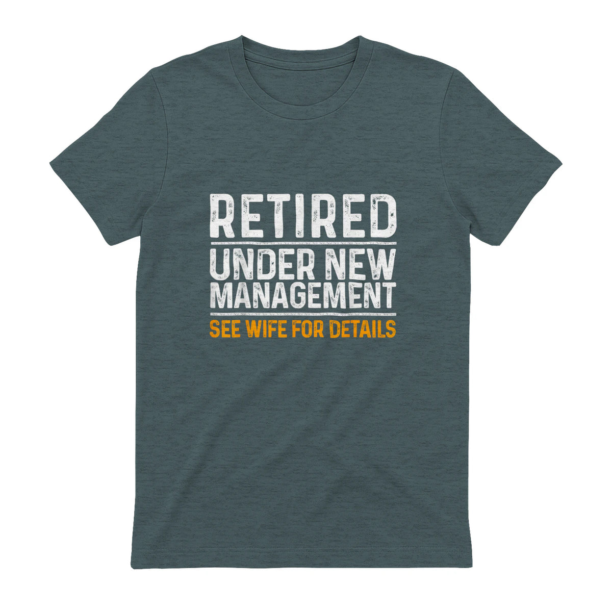 Funny Retirement Party Men's T-Shirt - Dad Humor, Classic Fit, Short Sleeve - Black in Dark Heather - back view