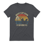 Best Cat Dad Ever T-Shirt in Charcoal - back view