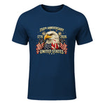 American Flag Anniversary T-Shirt in Navy - front view