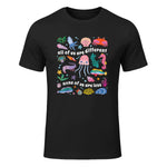 All of Us are Different None of Us are Less Autism Awareness in Black - front view