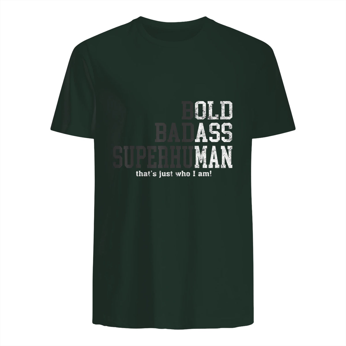 Funny Dad Husband Father's Day T-Shirt in Forest Green - back view