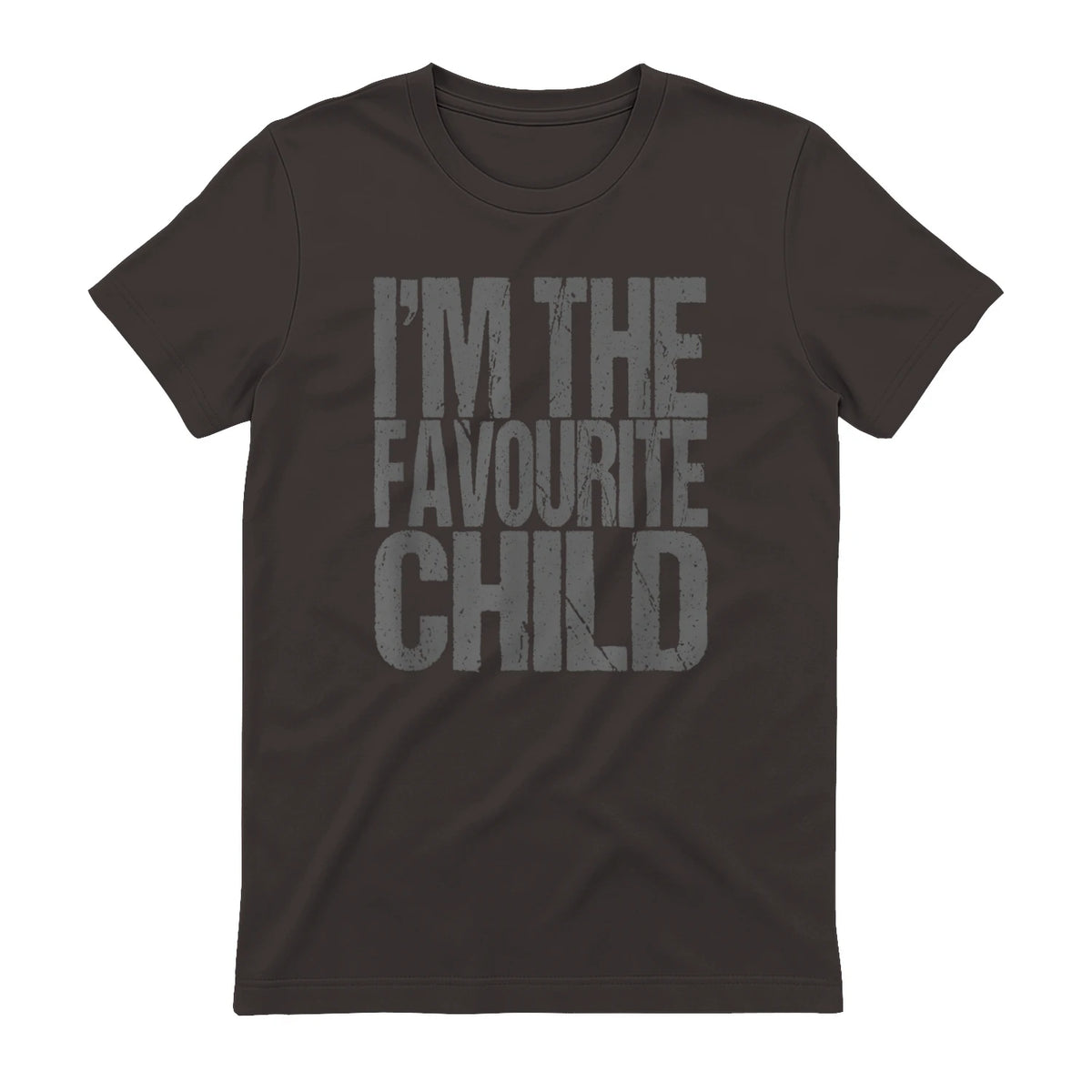 Funny I'm The Favourite Child Siblings in Dark Chocolate - back view